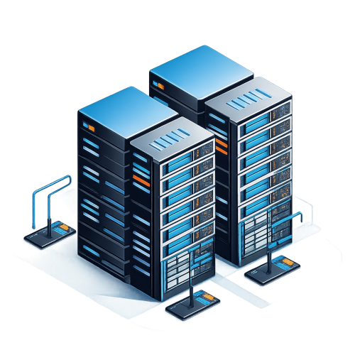 Server racks inside data center