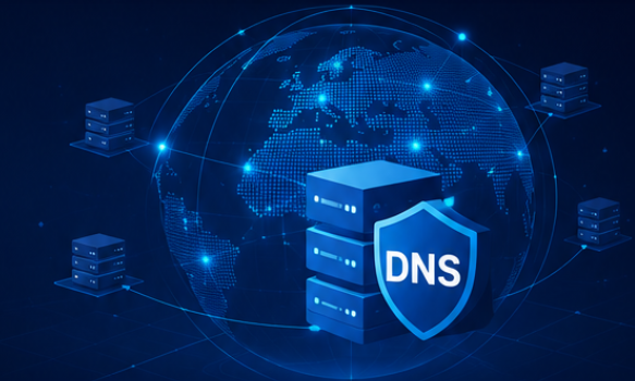 DNS hosting infrastructure illustration